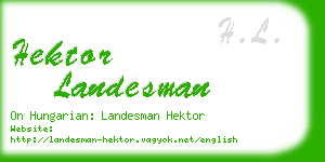 hektor landesman business card